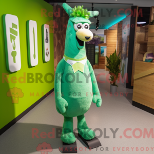 Green Llama mascot costume...