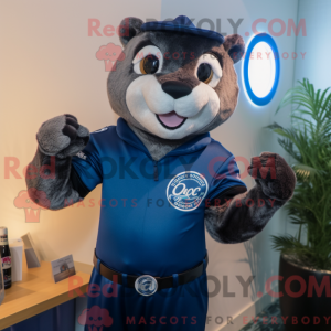 Navy Otter mascottekostuum...