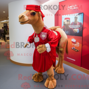 Red Camel mascot costume...
