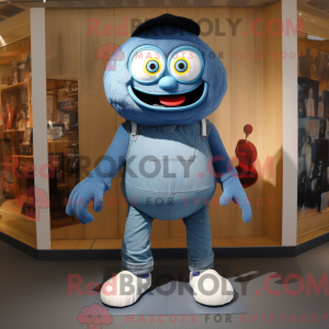 Blue Cyclops mascot costume...