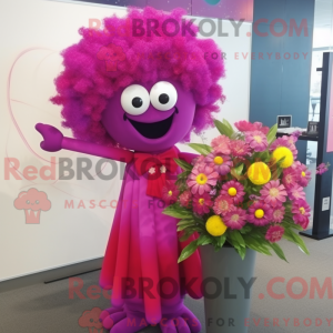 Magenta Bouquet Of Flowers...