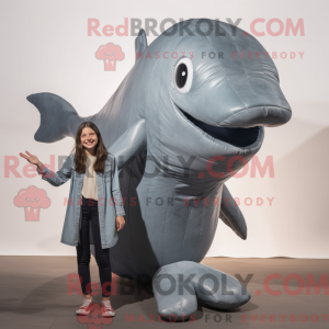 Gray Humpback Whale mascot...