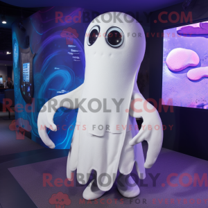 White Kraken mascot costume...