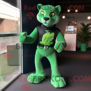 Green Panther mascot...