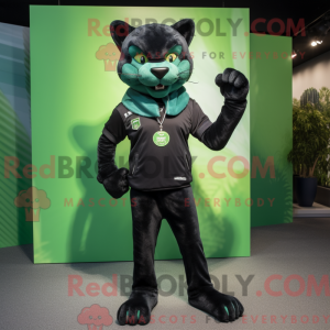 Green Panther maskot...