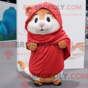 Rød hamster maskot kostume...