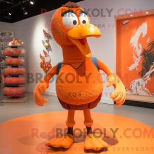 Orange Truthahn Maskottchen...