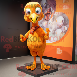 Orange Turkey mascot...