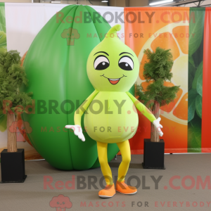 Limegrøn grapefrugt maskot...