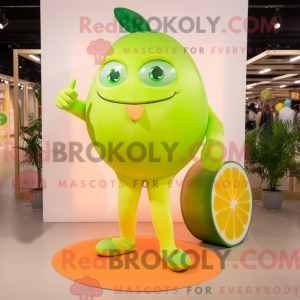 Limegrøn grapefrugt maskot...