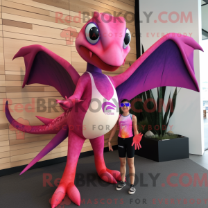 Magenta Dimorphodon mascot...