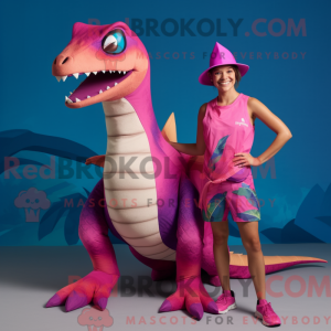 Magenta Dimorphodon maskot...