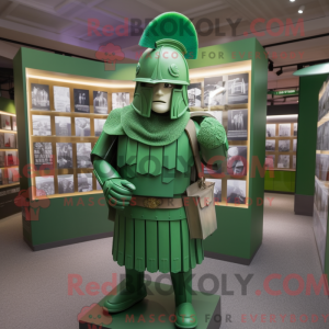 Green Roman Soldier mascot...