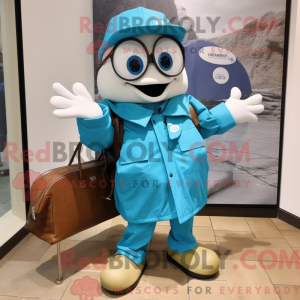Cyan Oyster Maskottchen...
