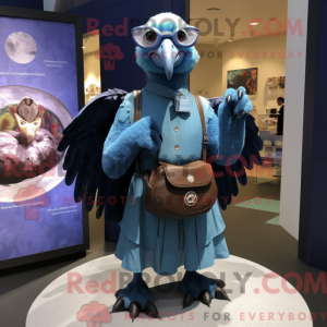 Blue Vulture mascot costume...