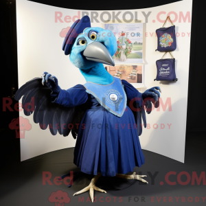 Blue Vulture mascot costume...