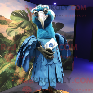 Blue Vulture mascot costume...