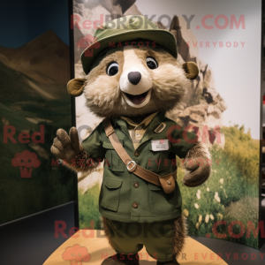 Olive Hedgehog maskot...