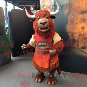 Rust Yak mascot costume...