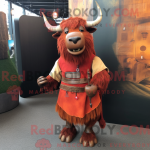 Rust Yak-maskotdraktfigur...