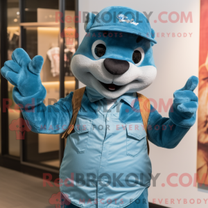 Turquoise Weasel mascot...
