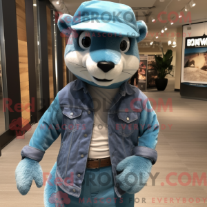Turquoise Weasel mascot...