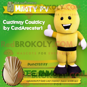 Gold Celery mascottekostuum...