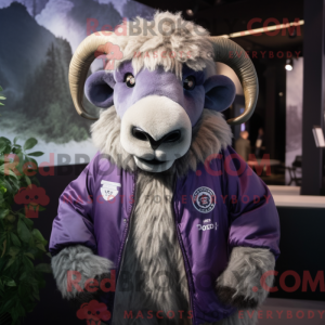 Lavender Bison mascot...