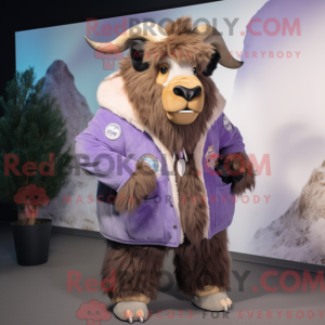 Lavendel bison maskot...