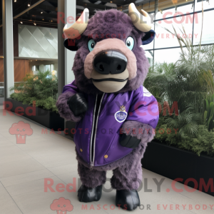 Lavender Bison Maskottchen...