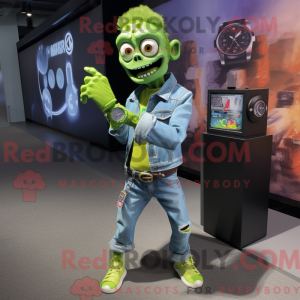 Lime Green Undead mascot...