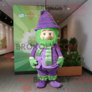 Lavender Leprechaun mascot...