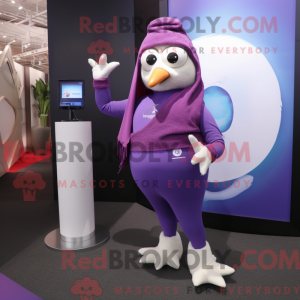 Purple Dove mascot costume...