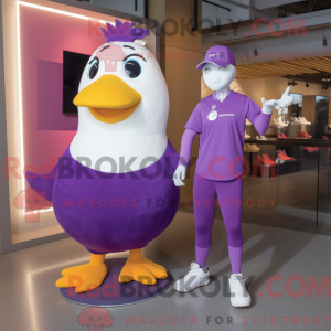 Purple Dove mascot costume...