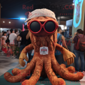 Brown Kraken mascot costume...