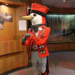 Rød spætte maskot kostume...