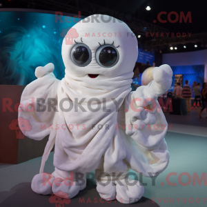 White Kraken mascot costume...