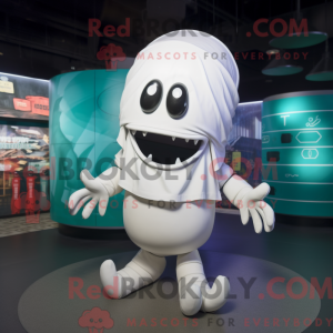 White Kraken mascot costume...