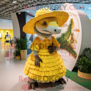 Yellow Pangolin mascot...