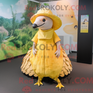 Yellow Pangolin mascot...