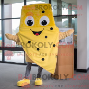Gul Pizza Slice maskot...