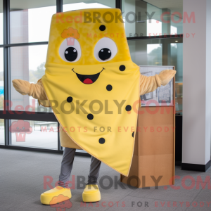 Yellow Pizza Slice mascot...