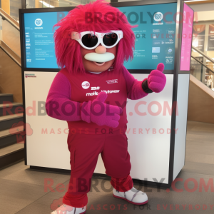 Magenta But mascot costume...
