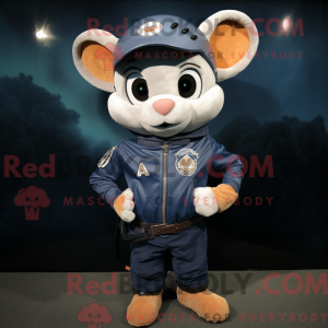 Navy Abrikos maskot kostume...