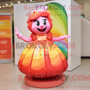 Peach Rainbow Maskottchen...