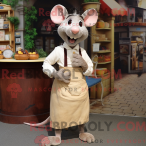 Beige Ratatouille mascot...