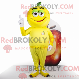 Citrongul æble maskot...