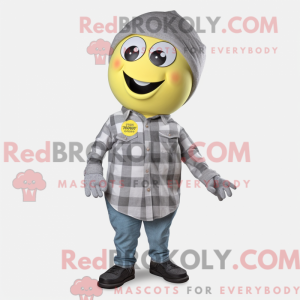 Silver Lemon mascot costume...