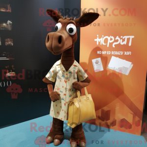 Rust Okapi mascot costume...