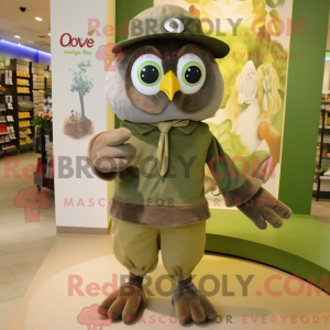 Olive Owl maskot kostyme...